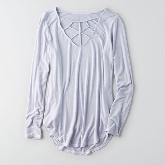 American Eagle Outfitters Tops - AEO cage front top